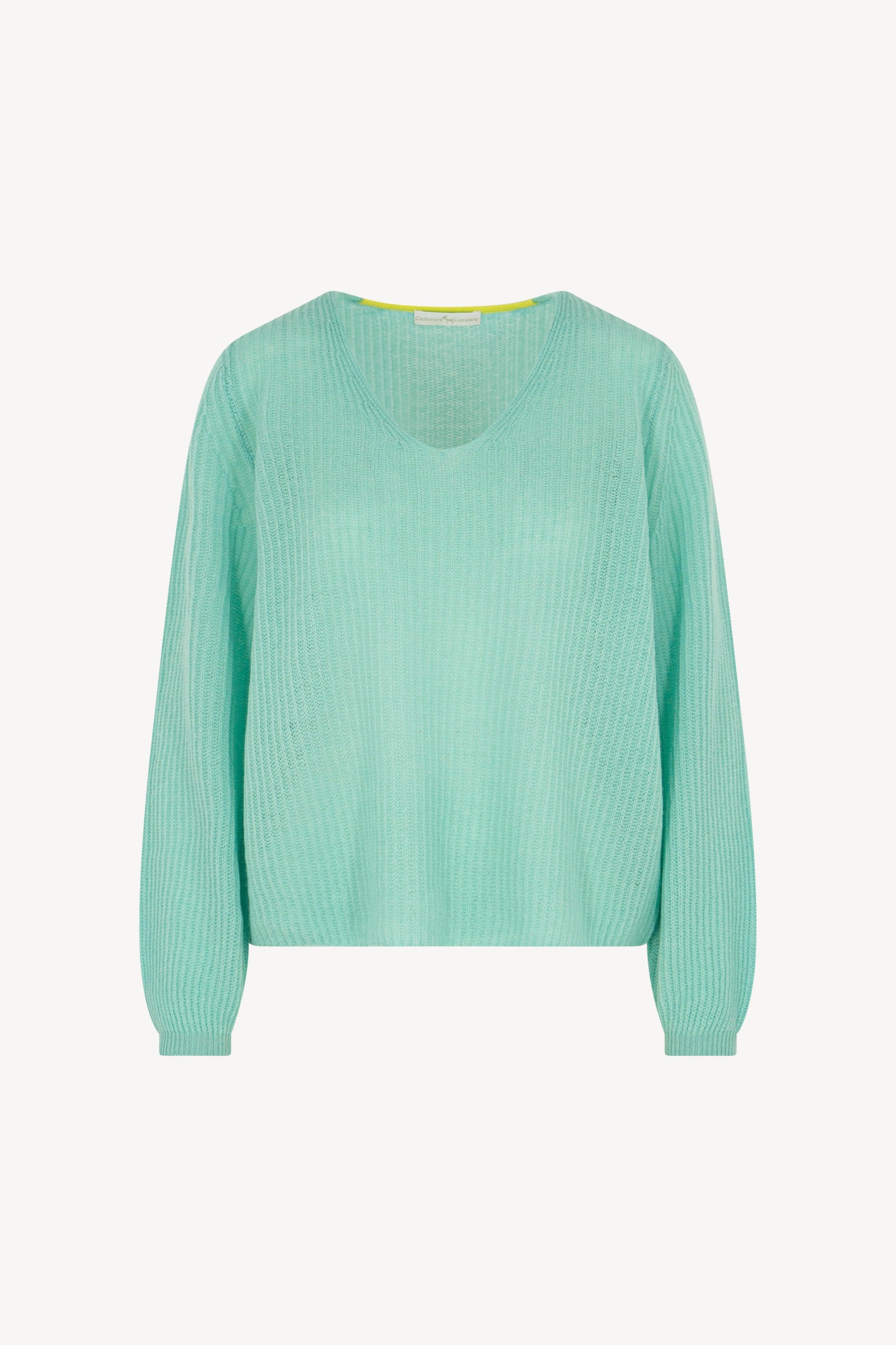 Pure Cashmere Ribbed V-Neck Sweater