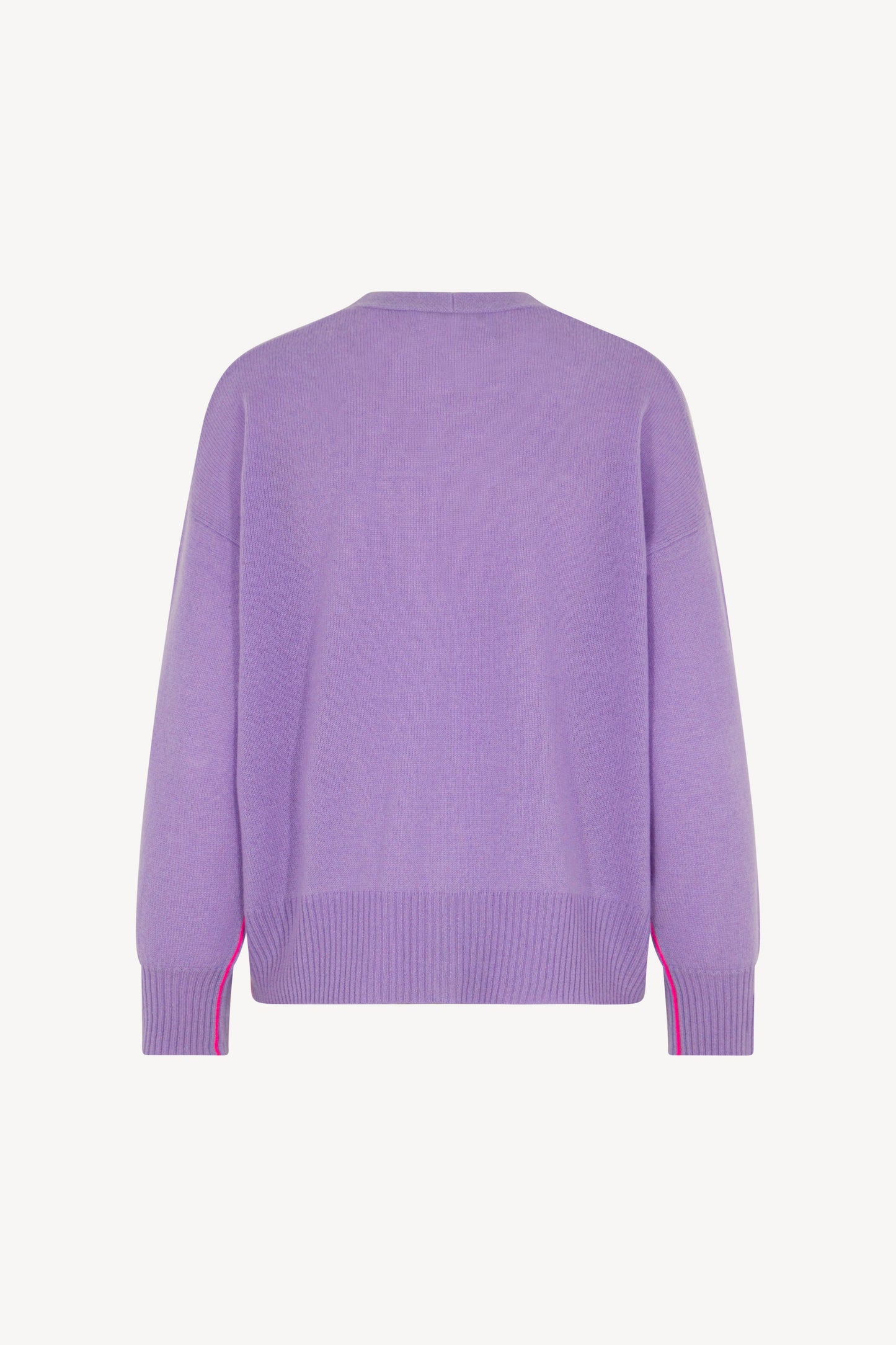 Cardigan bordo a contrasto Puro Cashmere