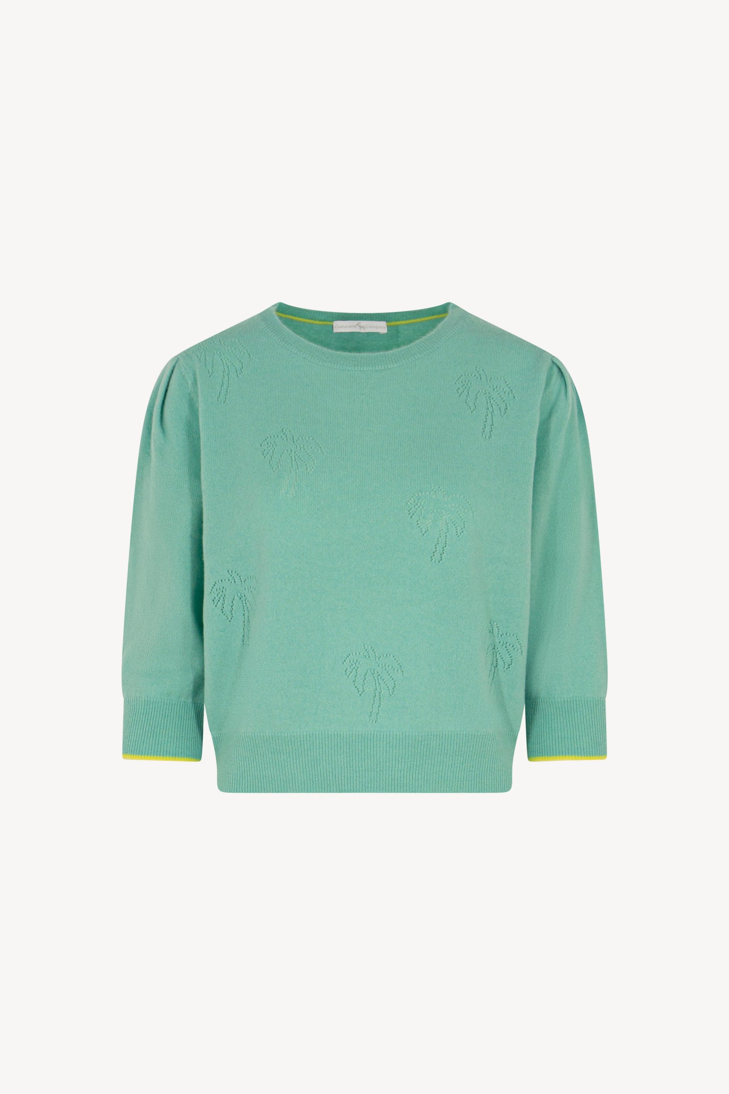 Maglia intarsio palme Puro Cashmere