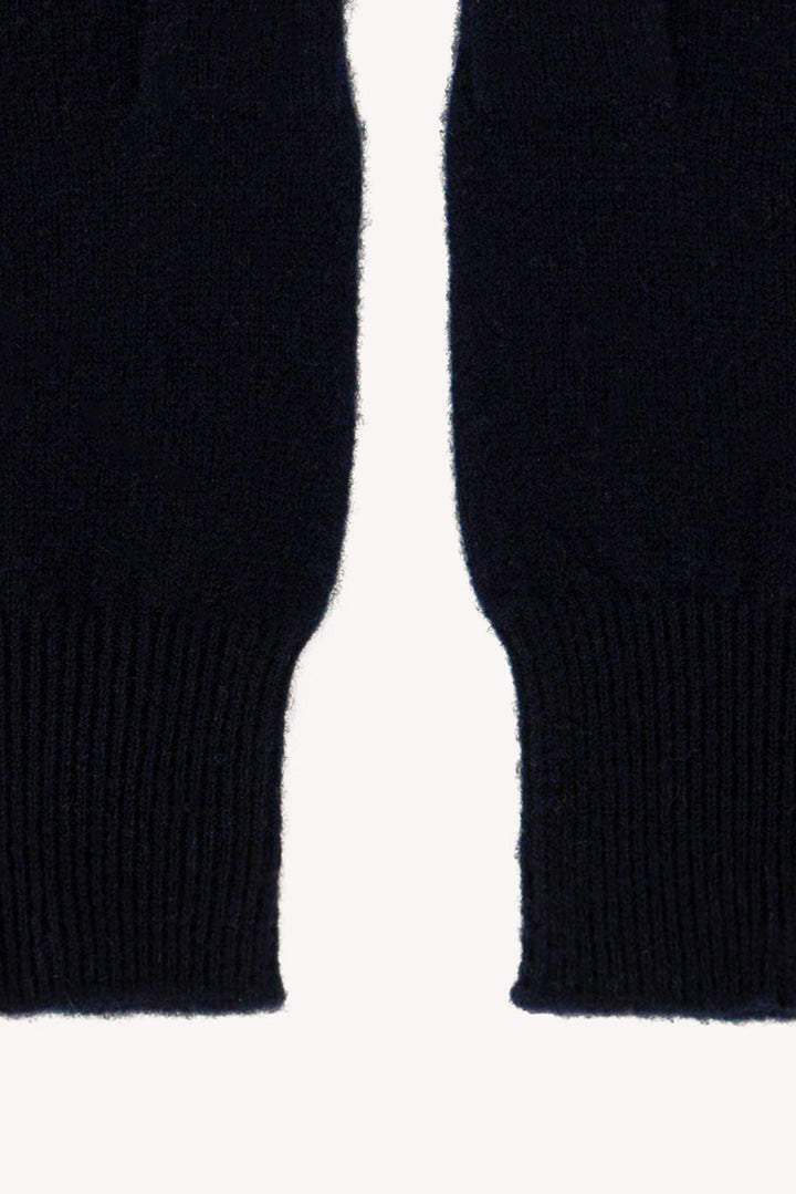Guanti con Toucscreen in Puro Cashmere Navy