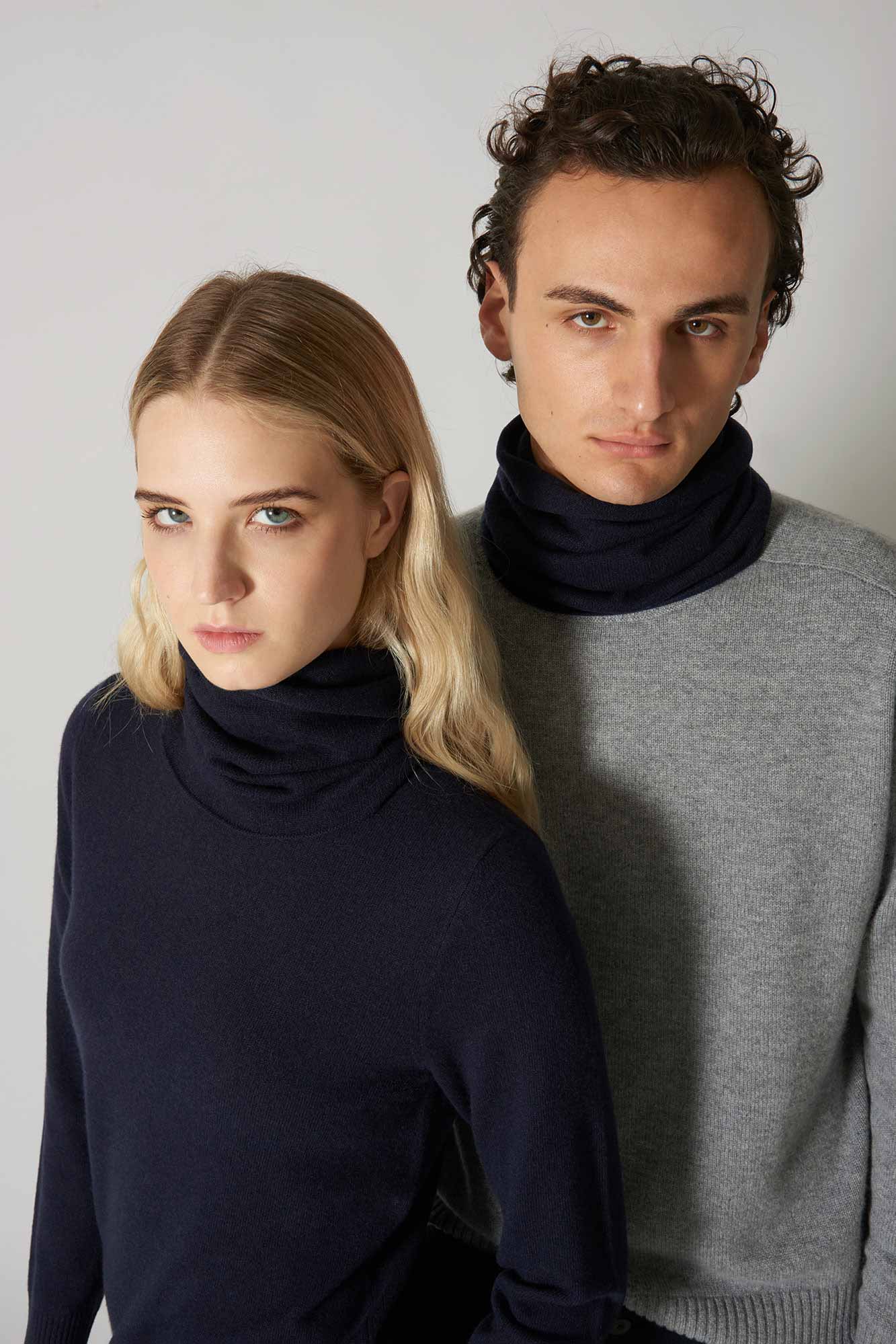 Scaldacollo Unisex in Puro Cashmere Notte
