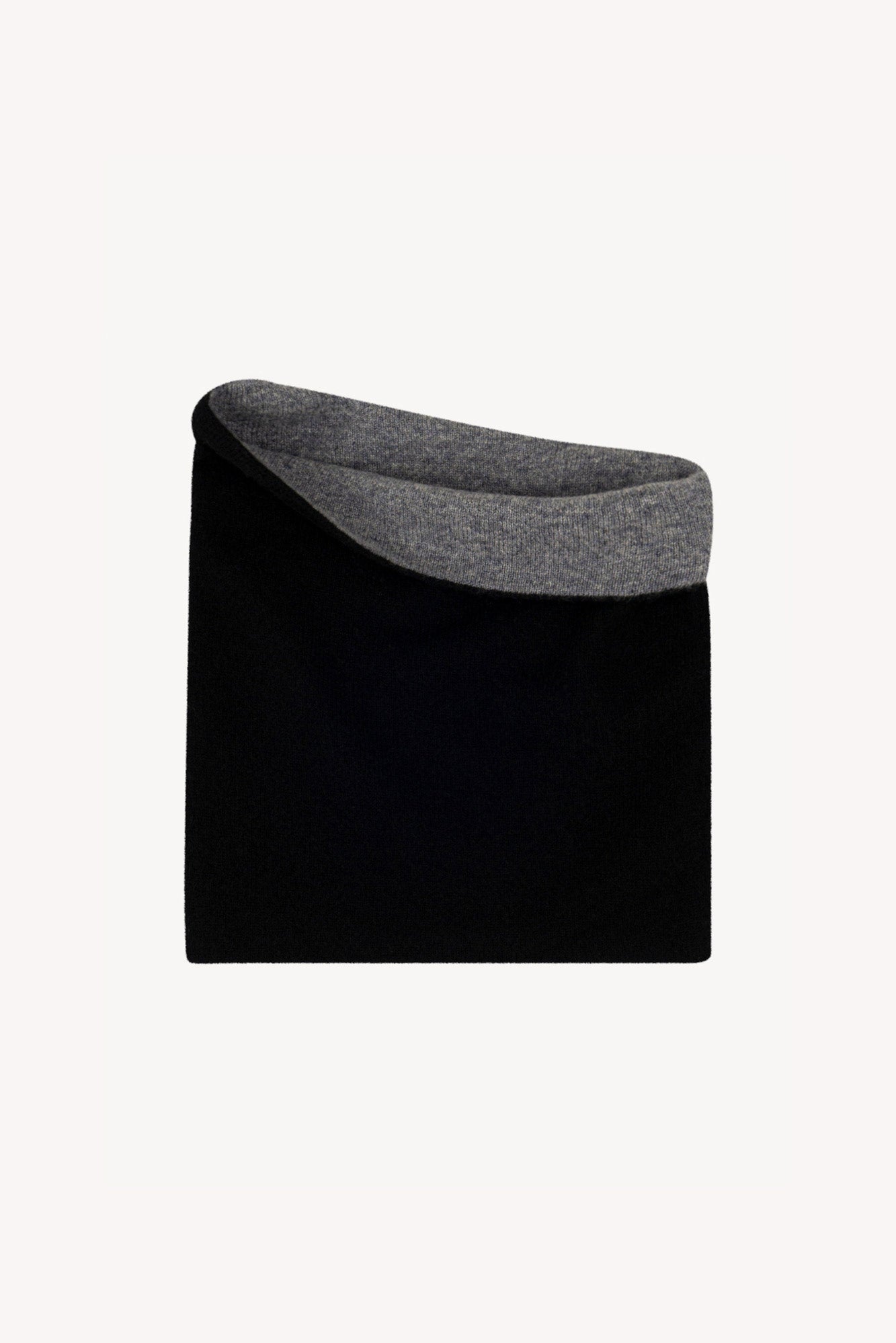 Scaldacollo Reversibile Unisex in Puro Cashmere Nero-derby
