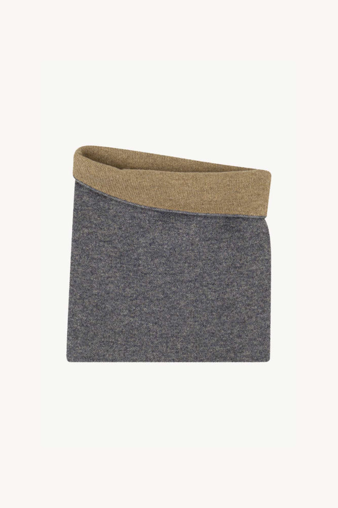 Scaldacollo Reversibile Unisex in Puro Cashmere Derby-Dune