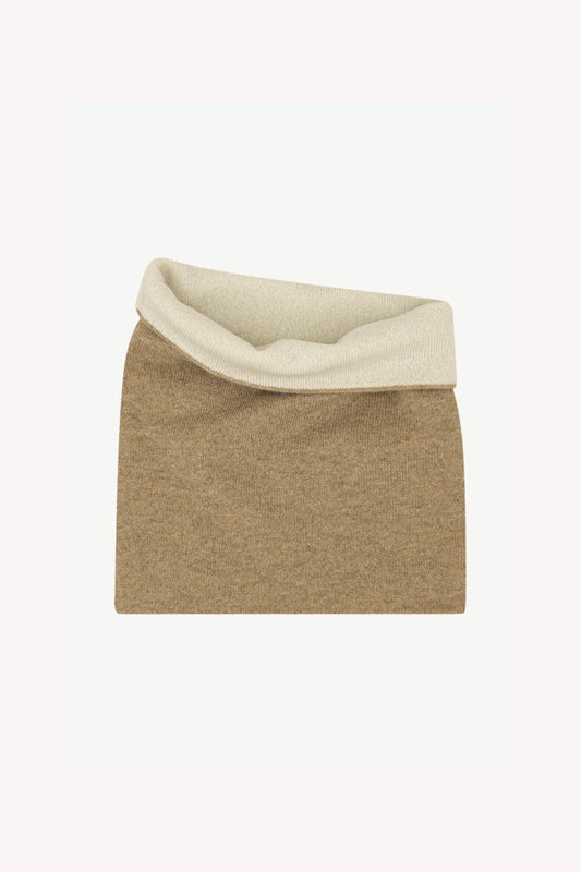 Scaldacollo Reversibile Unisex in Puro Cashmere Dune-Latte