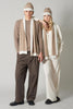 Sciarpa Tubolare Bicolore Unisex in Puro Cashmere Dune-Latte