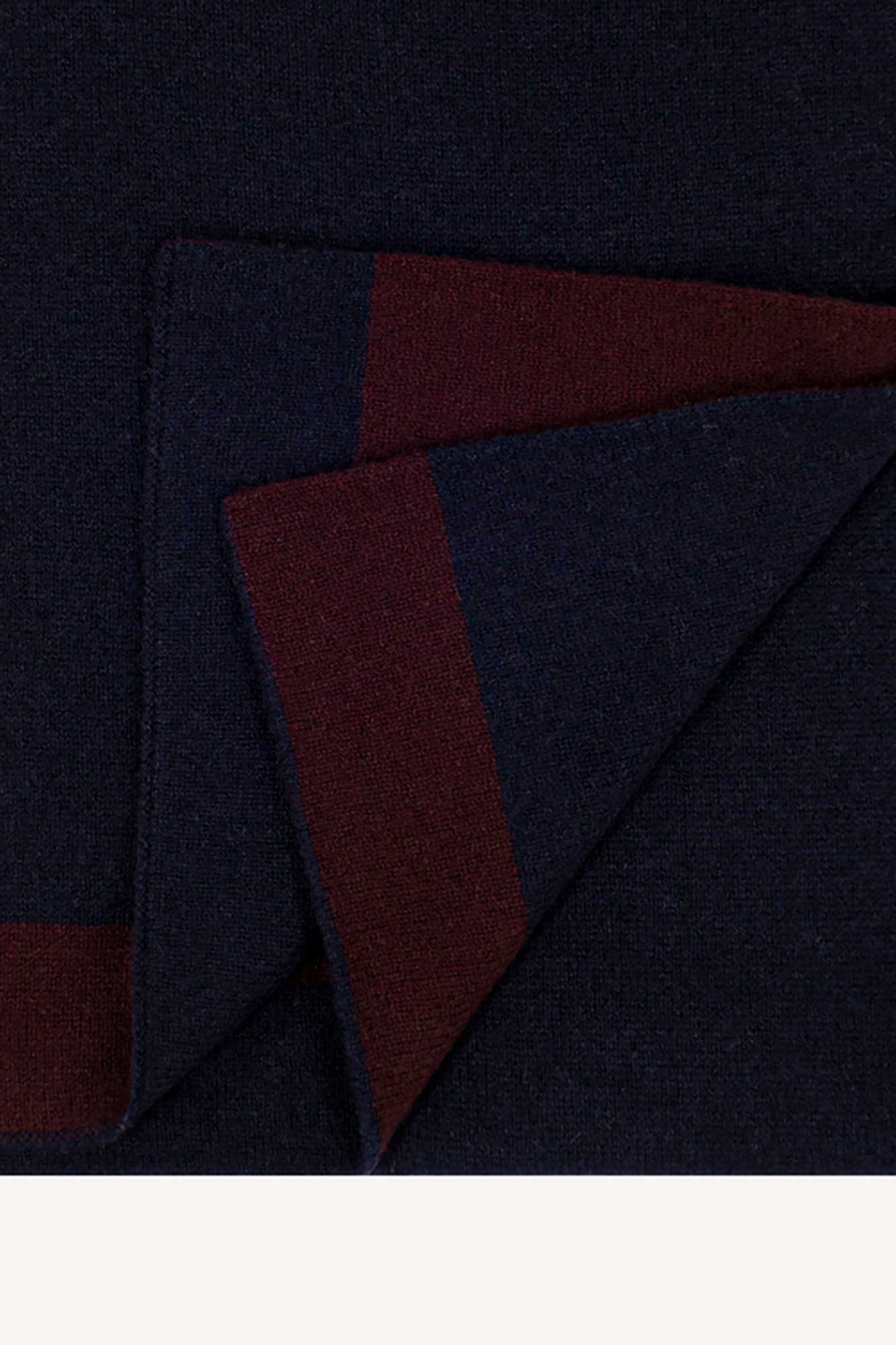 Sciarpa Tubolare Bicolore Unisex in Puro Cashmere Notte-Acero