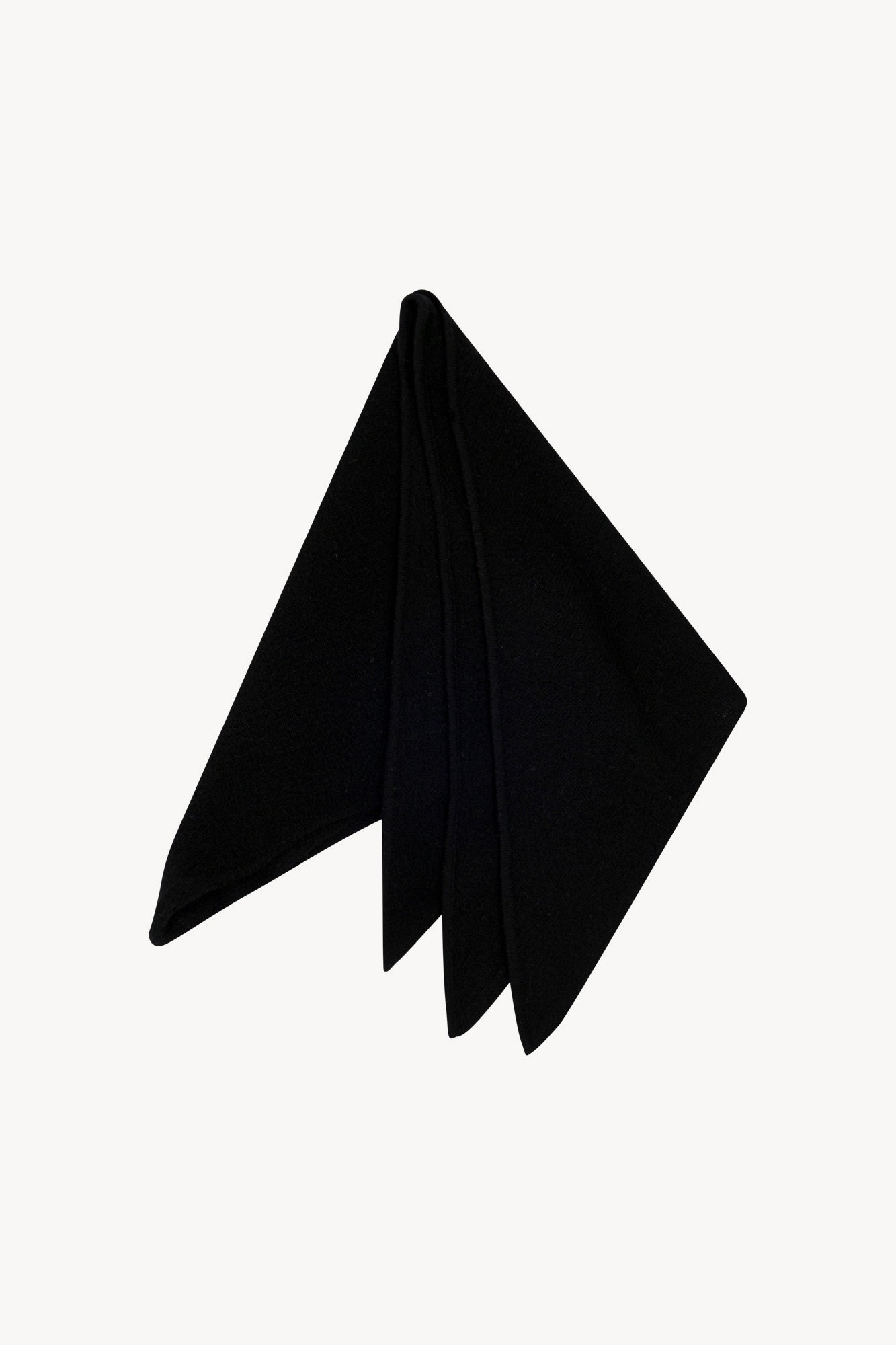 Sciarpa a Triangolo in Puro Cashmere Nero