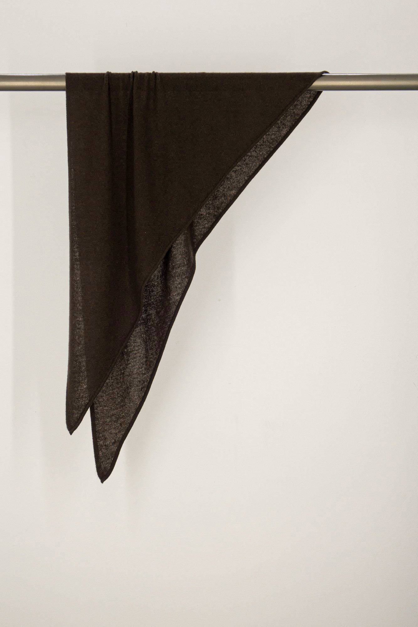 Sciarpa a Triangolo in Puro Cashmere Mocha