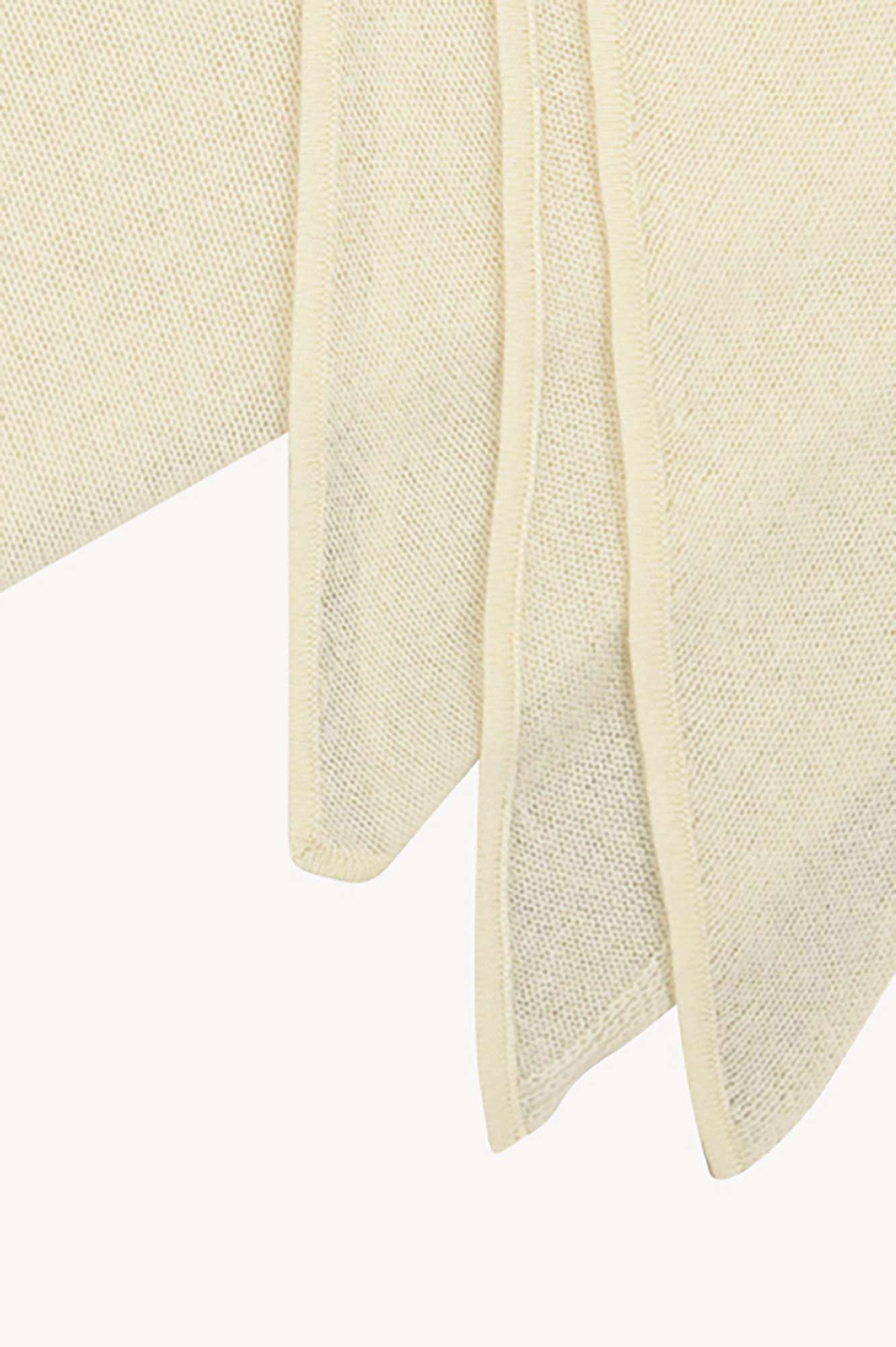Sciarpa a Triangolo in Puro Cashmere Latte