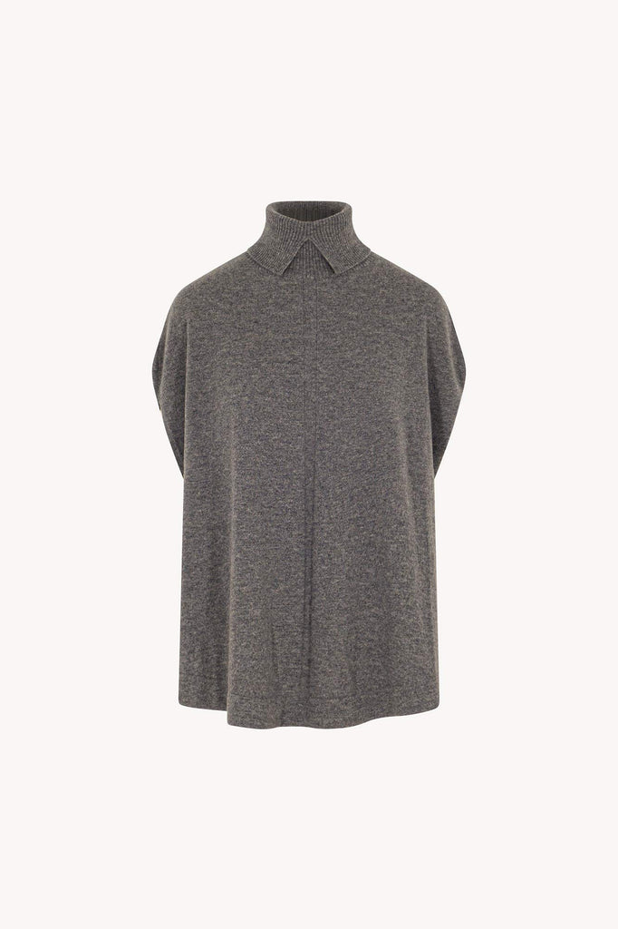 Cappa a Collo Alto con Spacchetto in Puro Cashmere Derby