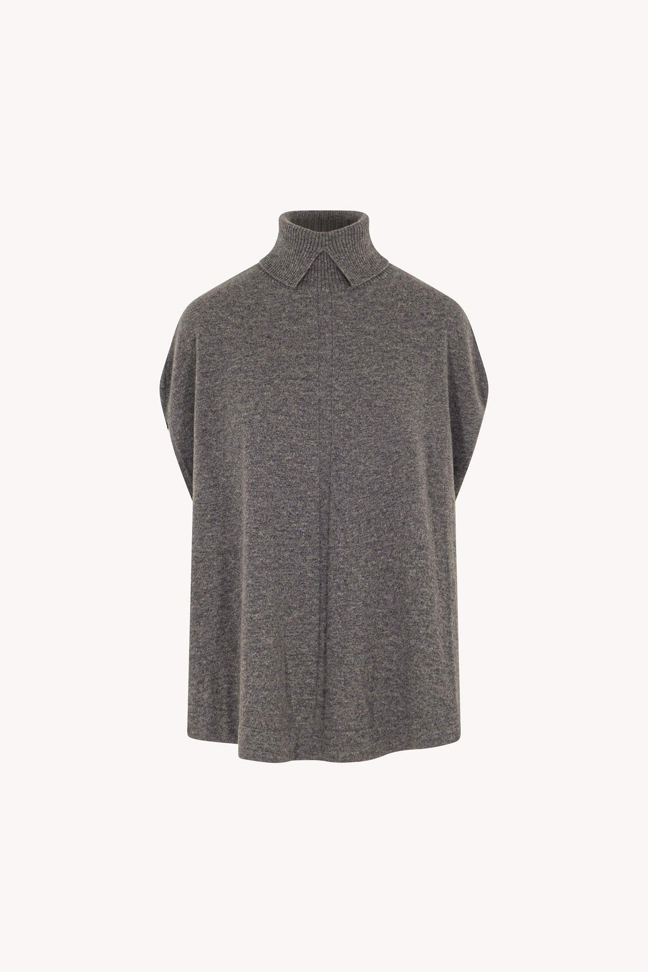 Cappa a Collo Alto con Spacchetto in Puro Cashmere Derby