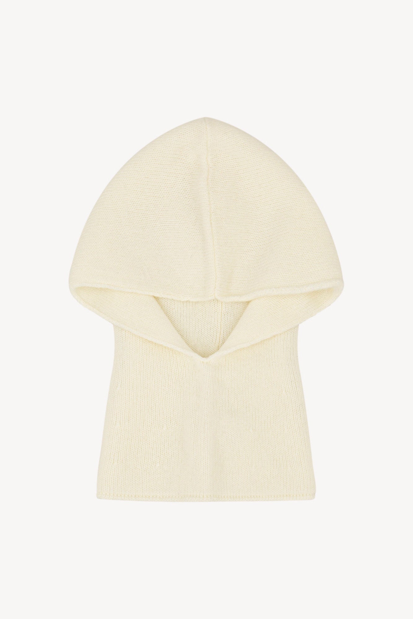 Scaldacollo con Cappuccio in Puro Cashmere Latte