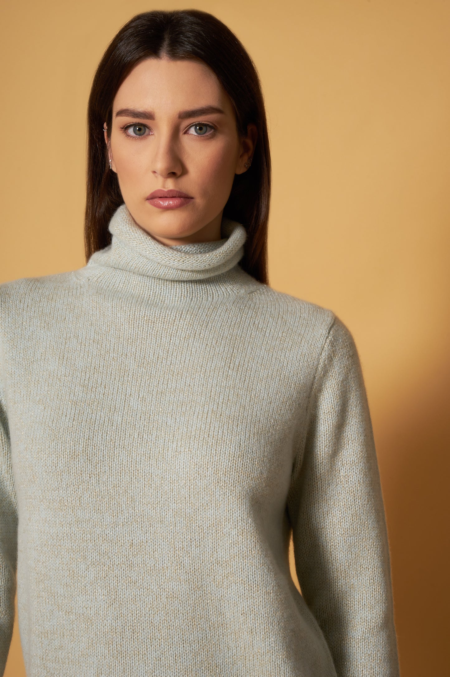 Pure Cashmere Lurex Crew Neck Sweater