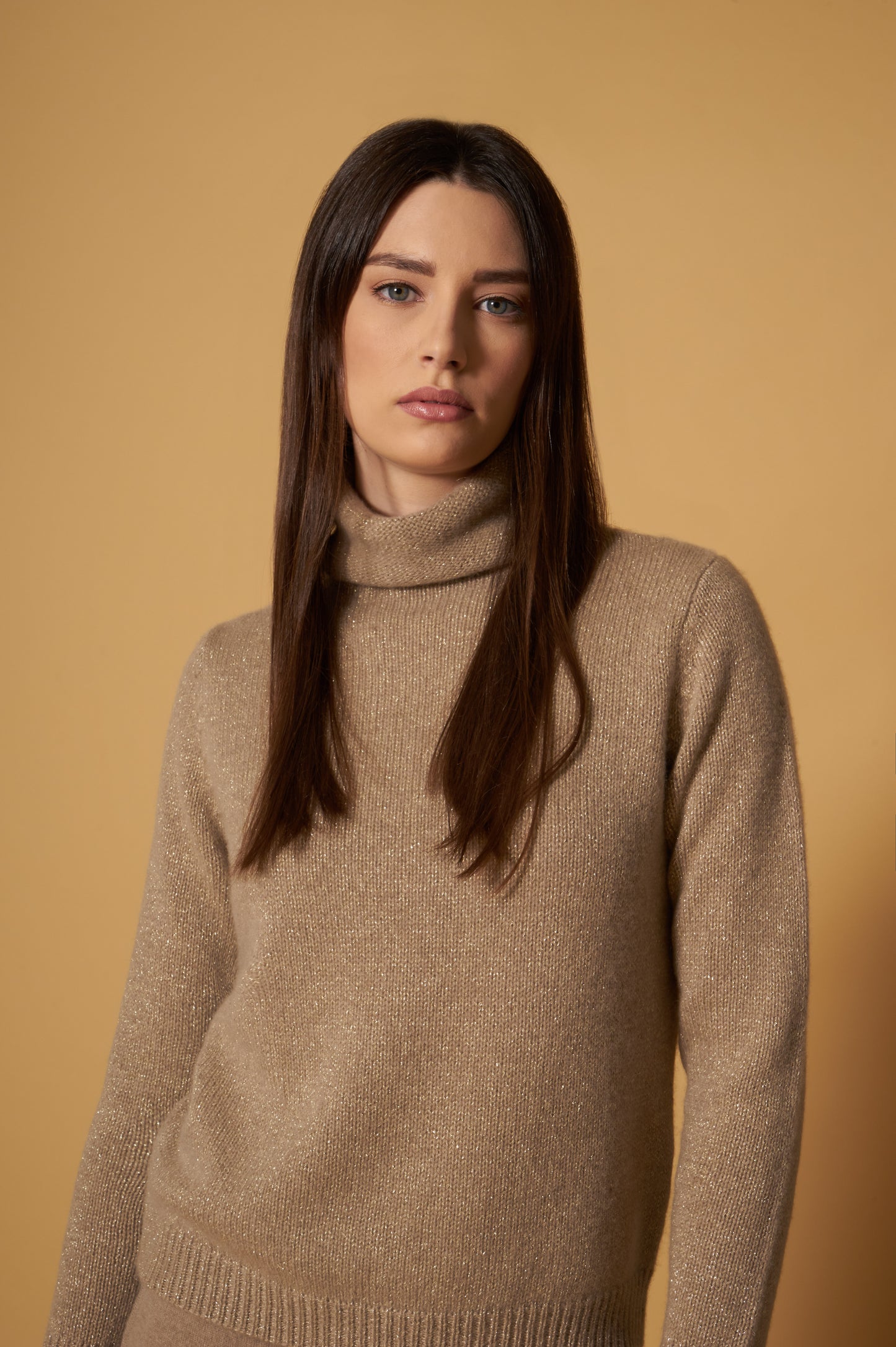 Pure Cashmere Lurex Crew Neck Sweater