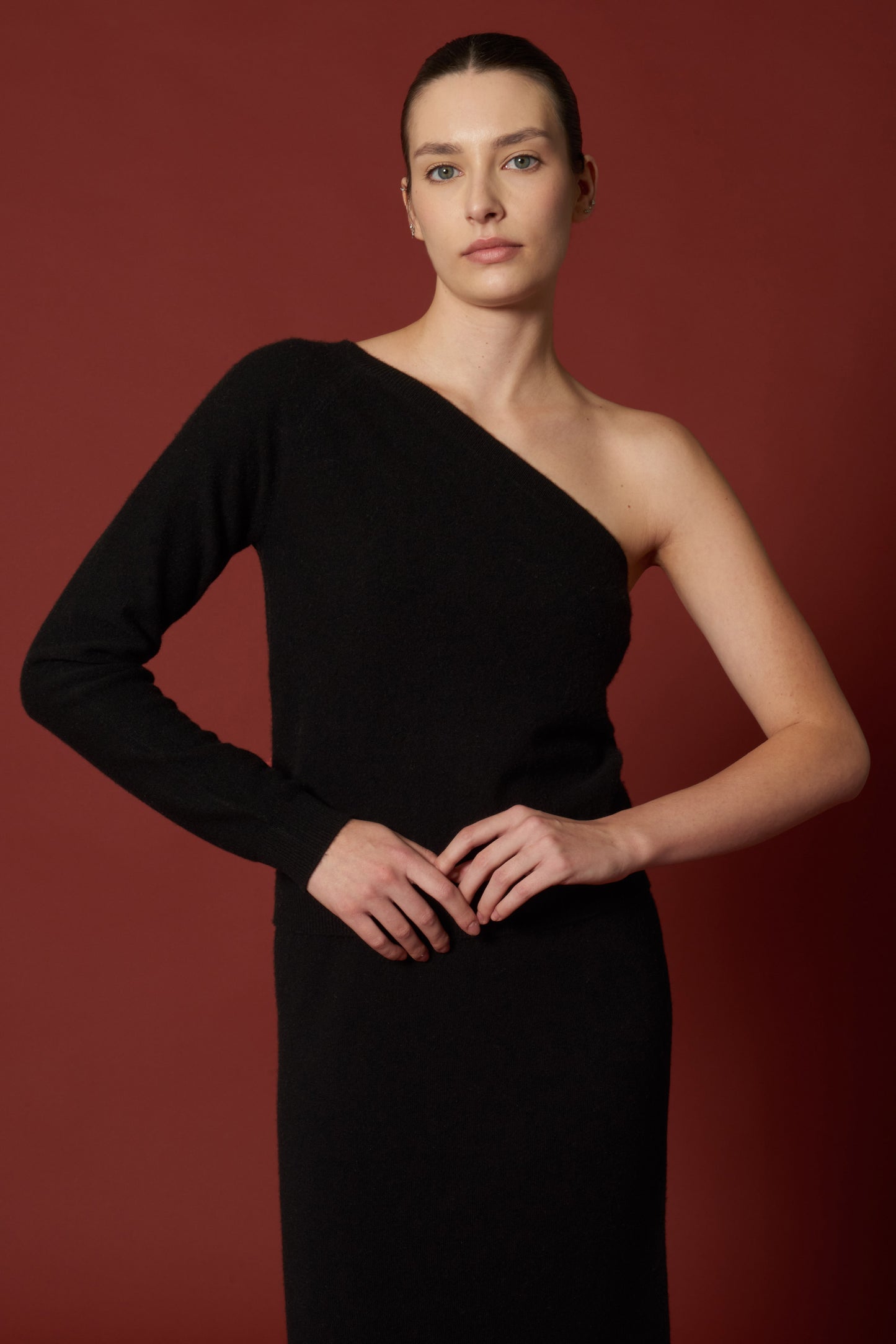 Pure Cashmere One-Shoulder Sweater