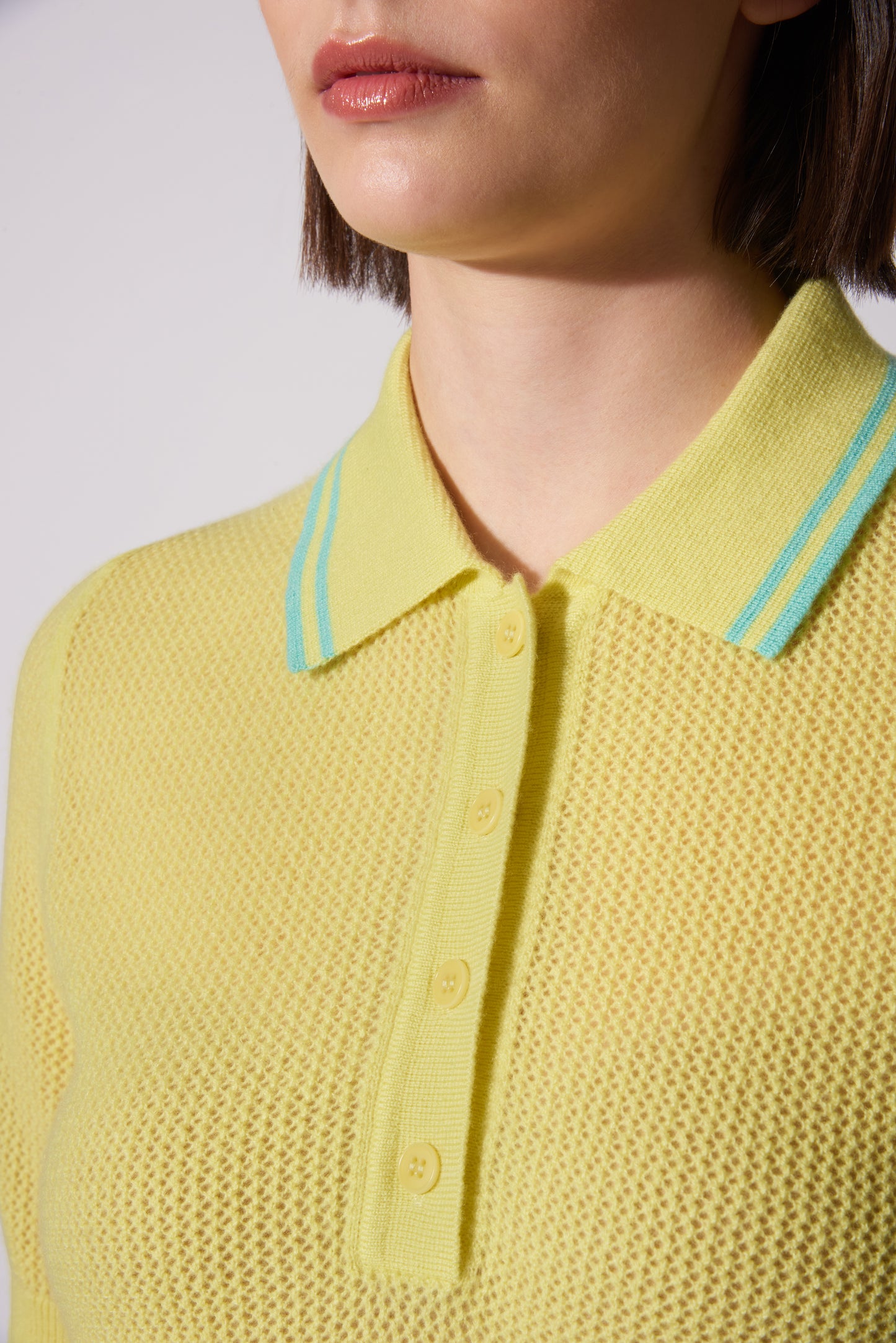 Polo rete mezza manica Puro Cashmere