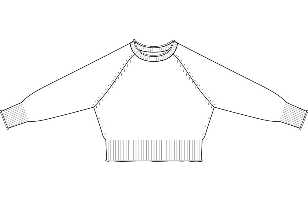 Maglia Girocollo Cropped Puro Cashmere