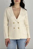 Cotton - Cashmere Double Breasted Blazer
