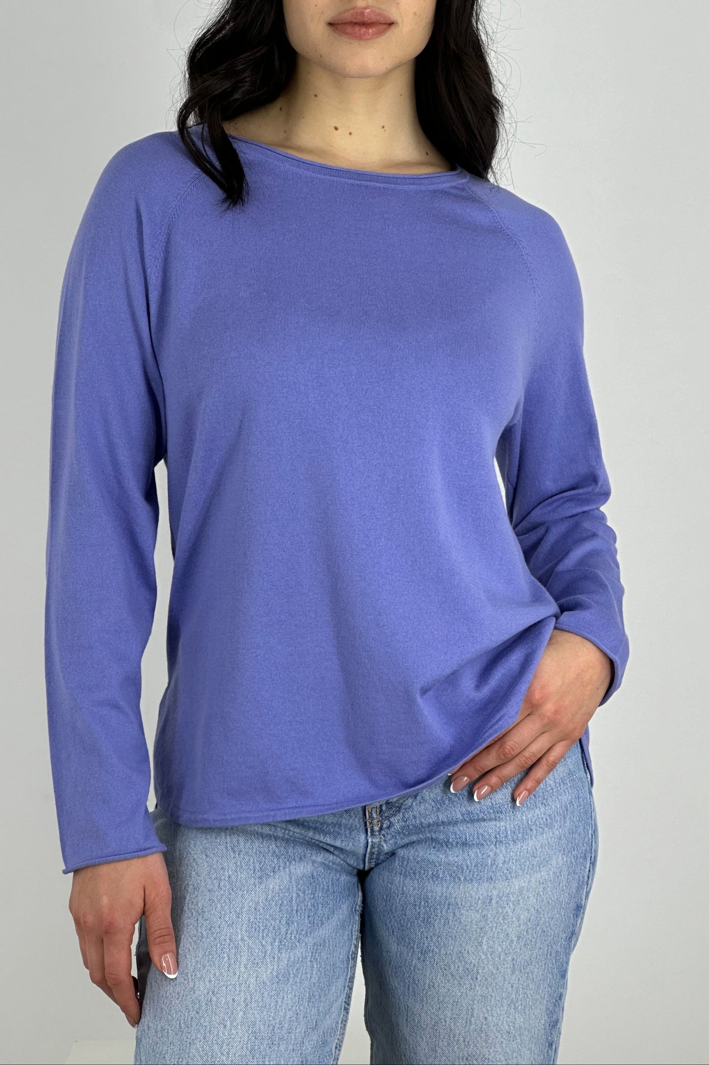 Cotton - Silk - Cashmere Rounded Sweater
