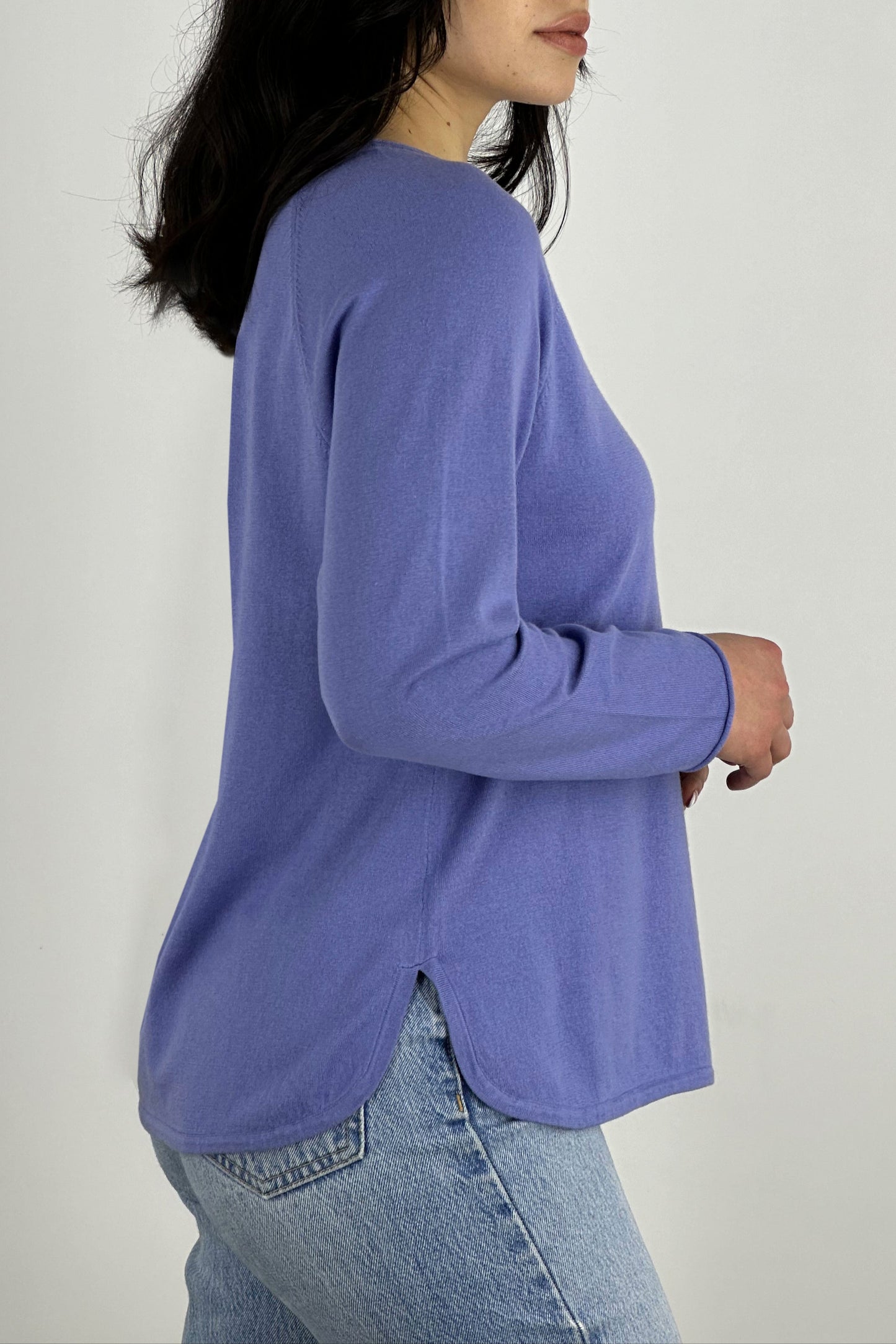 Cotton - Silk - Cashmere Rounded Sweater
