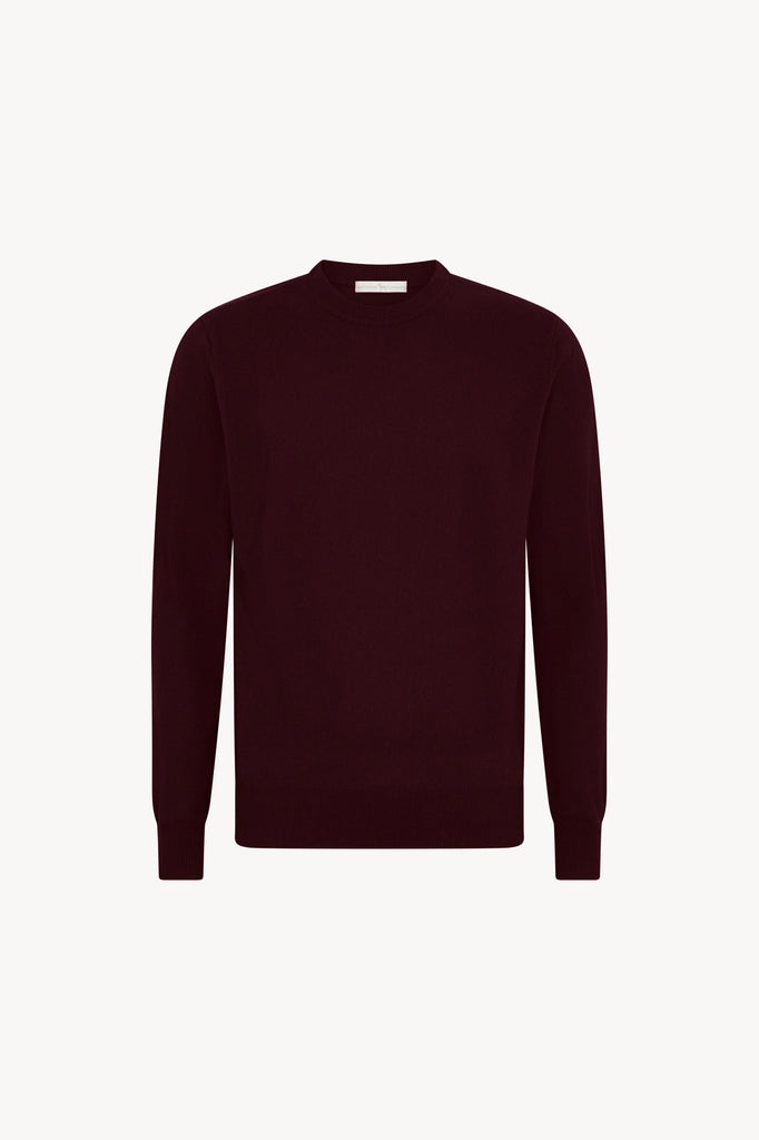 Maglia Girocollo in Puro Cashmere Acero