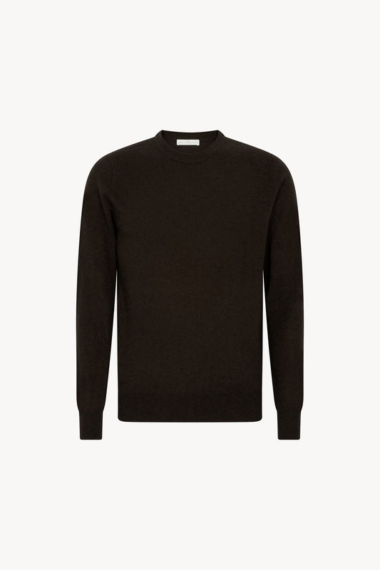 Maglia Girocollo in Puro Cashmere Mocha