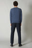 Maglia Girocollo in Puro Cashmere Denim Scuro