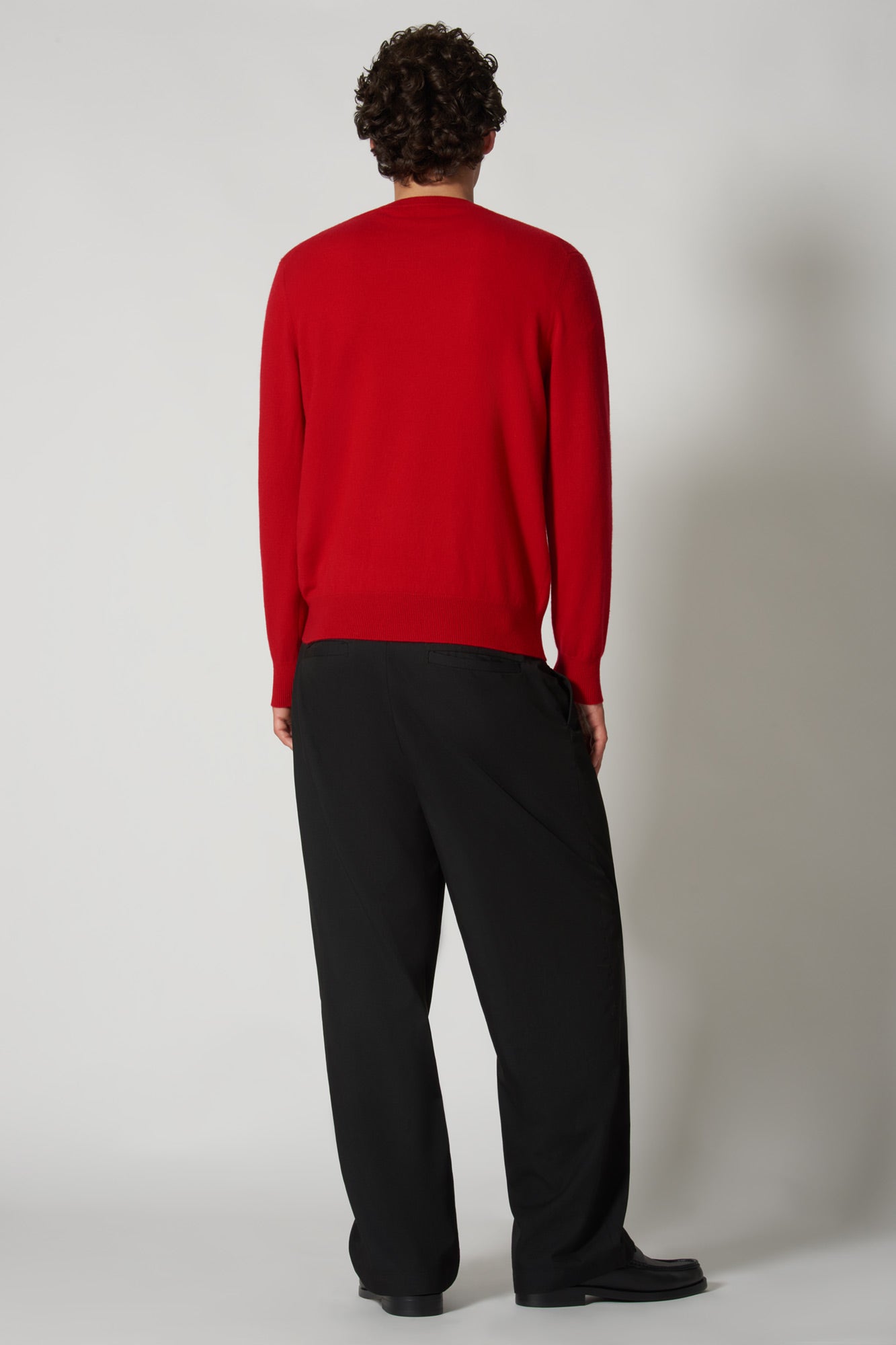 Maglia Girocollo in Puro Cashmere Rubino