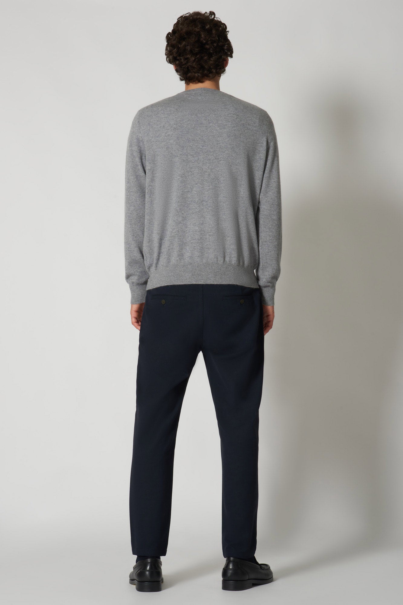 Maglia Girocollo in Puro Cashmere Silver