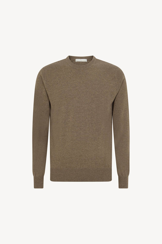 Maglia Girocollo in Puro Cashmere Dune