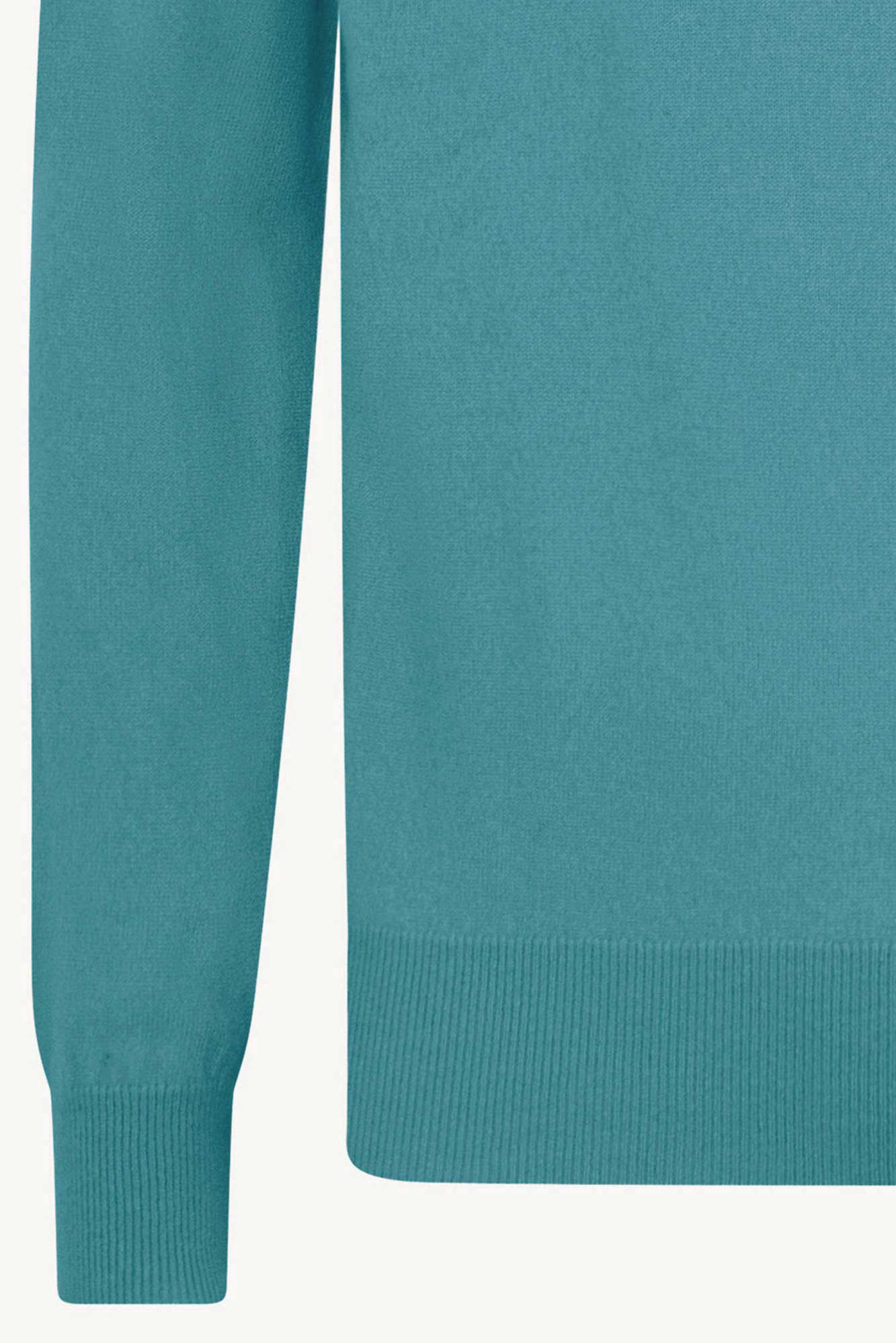 Maglia Scollo a V in Puro Cashmere Turchese