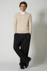Pure Cashmere Oatmeal V-Neck Sweater
