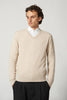 Pure Cashmere Oatmeal V-Neck Sweater