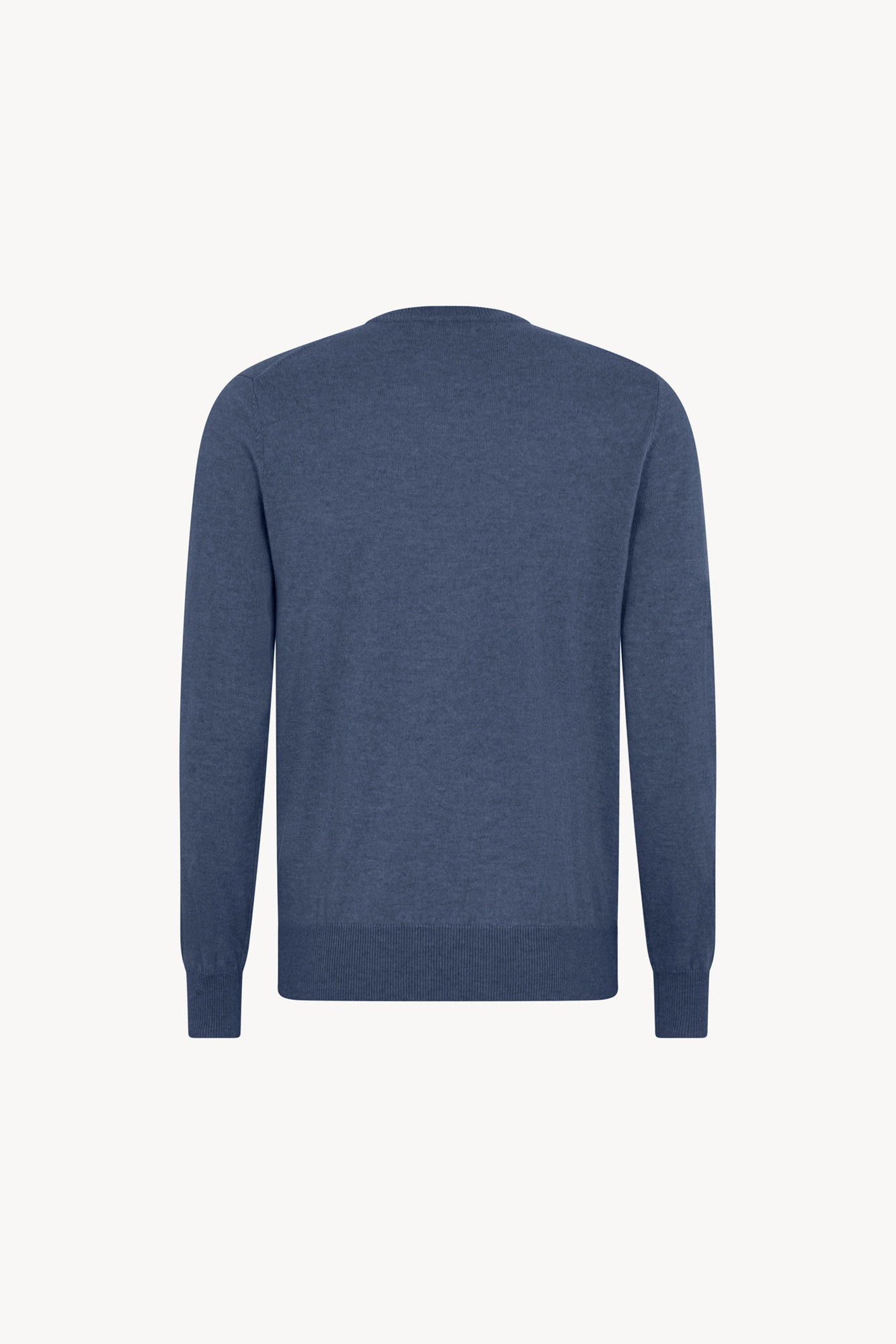 Dark Denim Pure Cashmere V-Neck Sweater