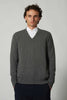 Dark Denim Pure Cashmere V-Neck Sweater