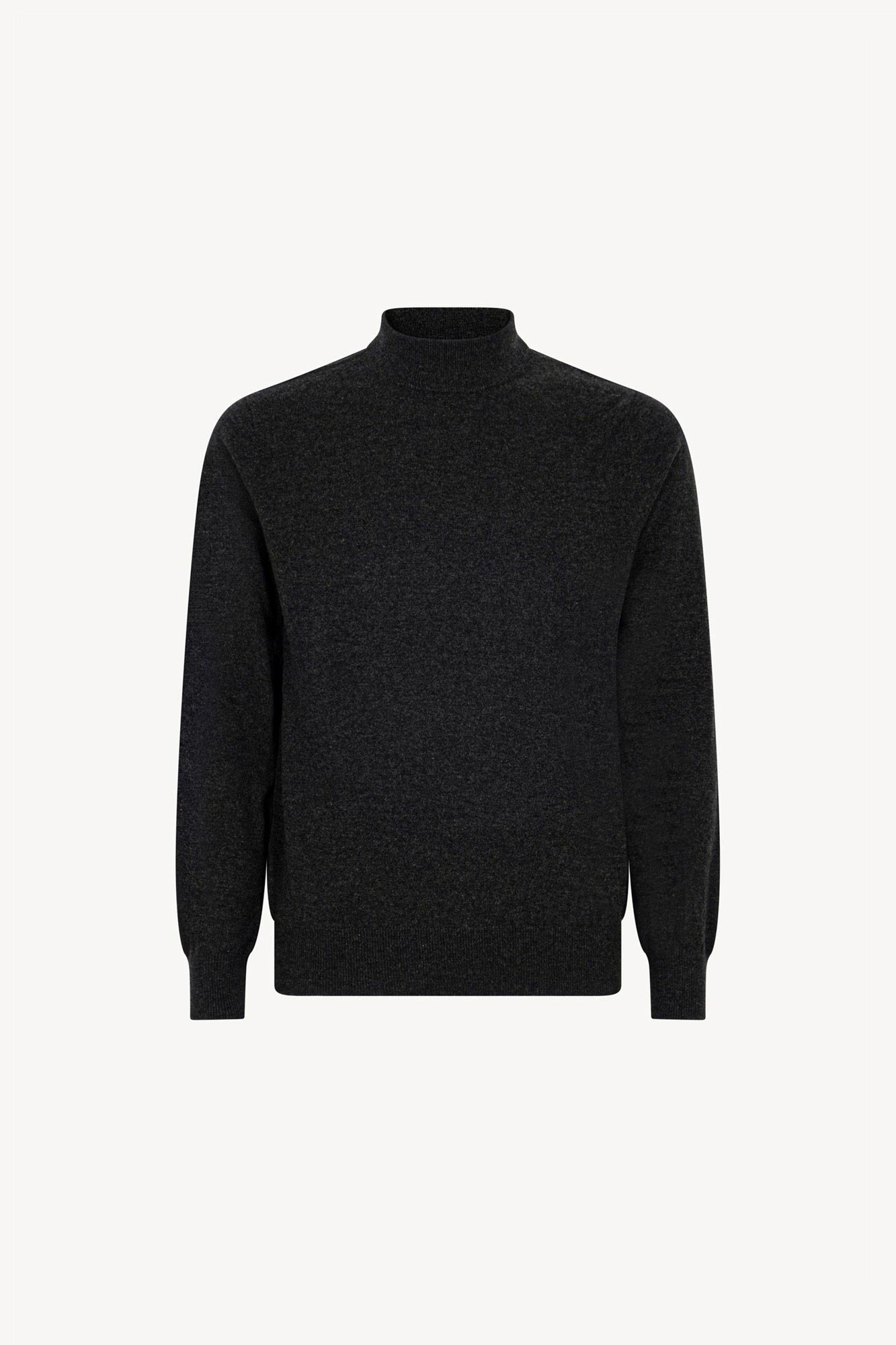 Maglia a Lupetto in Puro Cashmere Almost Black
