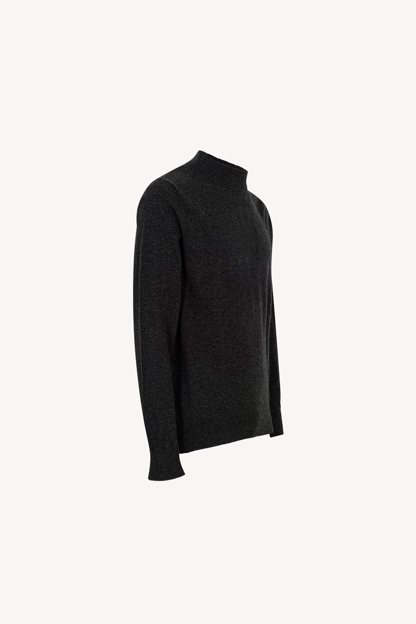 Maglia a Lupetto in Puro Cashmere Almost Black