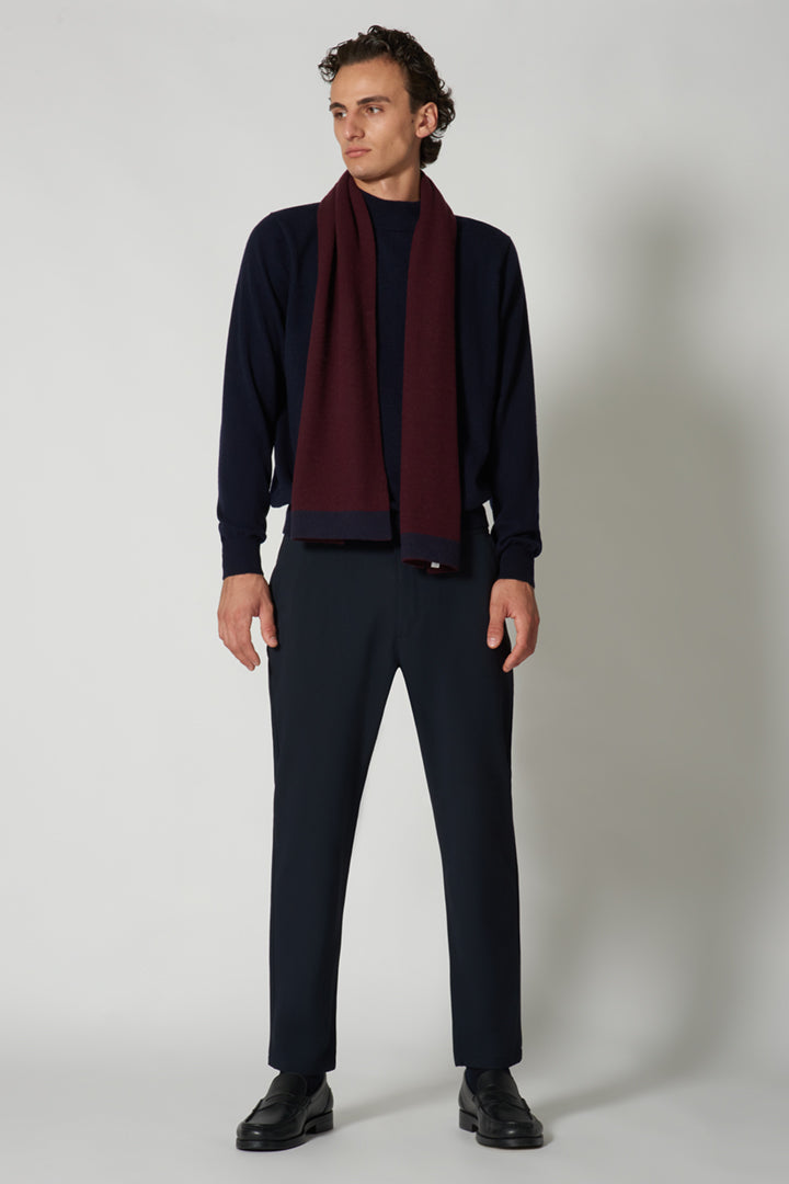 Maglia a Lupetto in Puro Cashmere Navy
