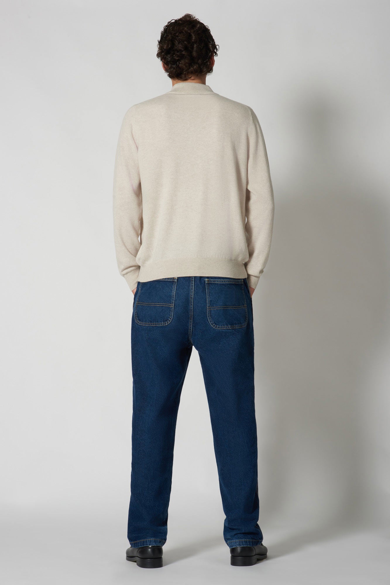 Maglia a Lupetto in Puro Cashmere Avena