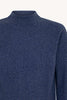 Maglia a Lupetto in Puro Cashmere Denim Scuro