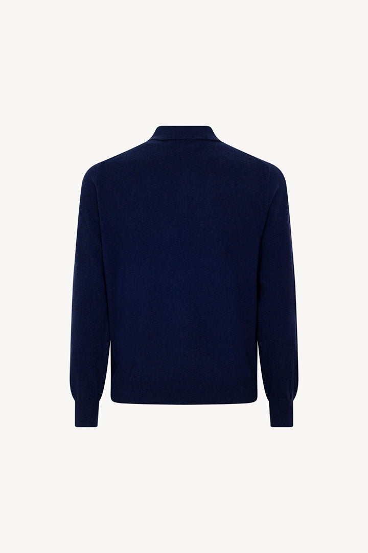 Polo in Puro Cashmere Ink Blue
