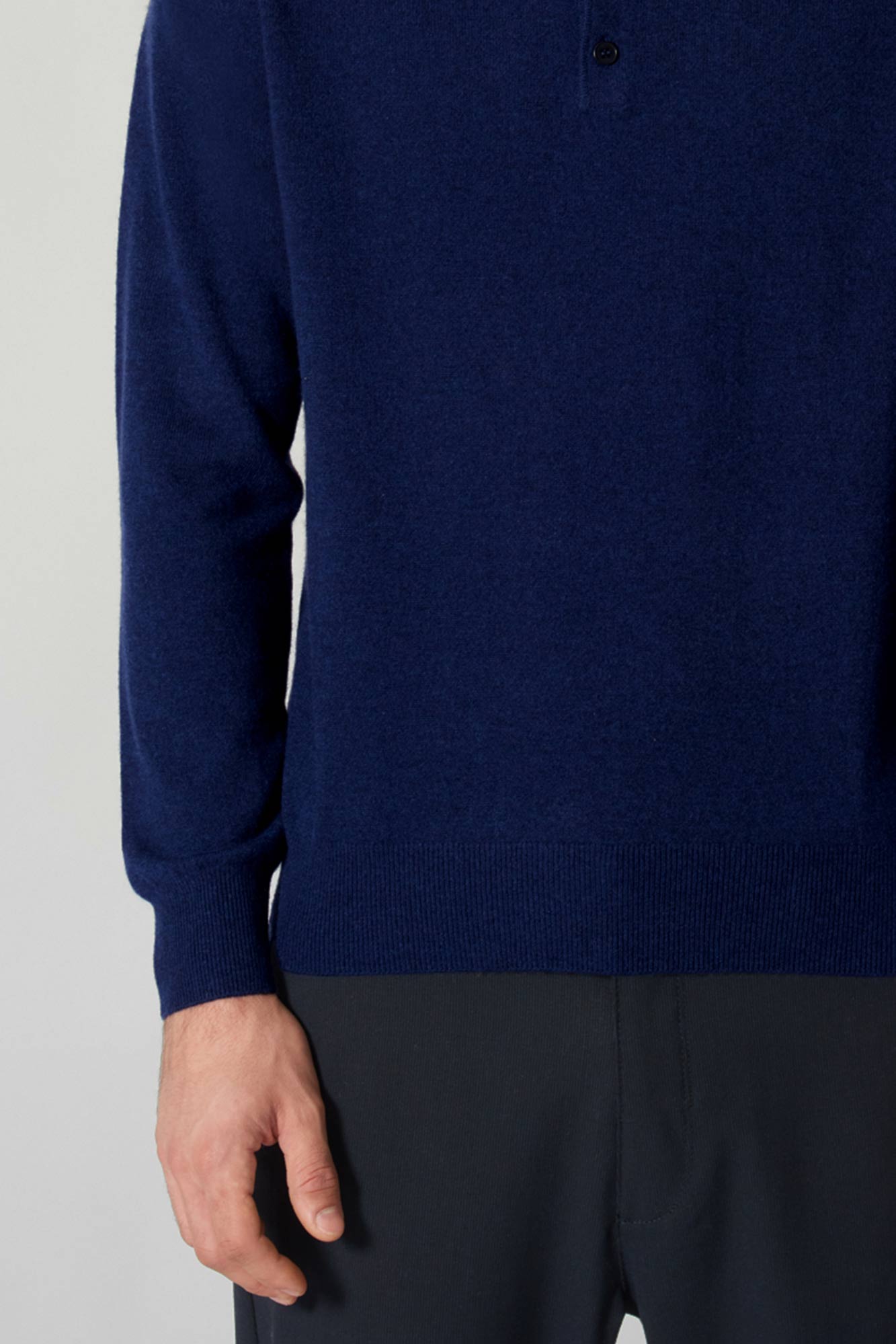 Polo in Puro Cashmere Ink Blue