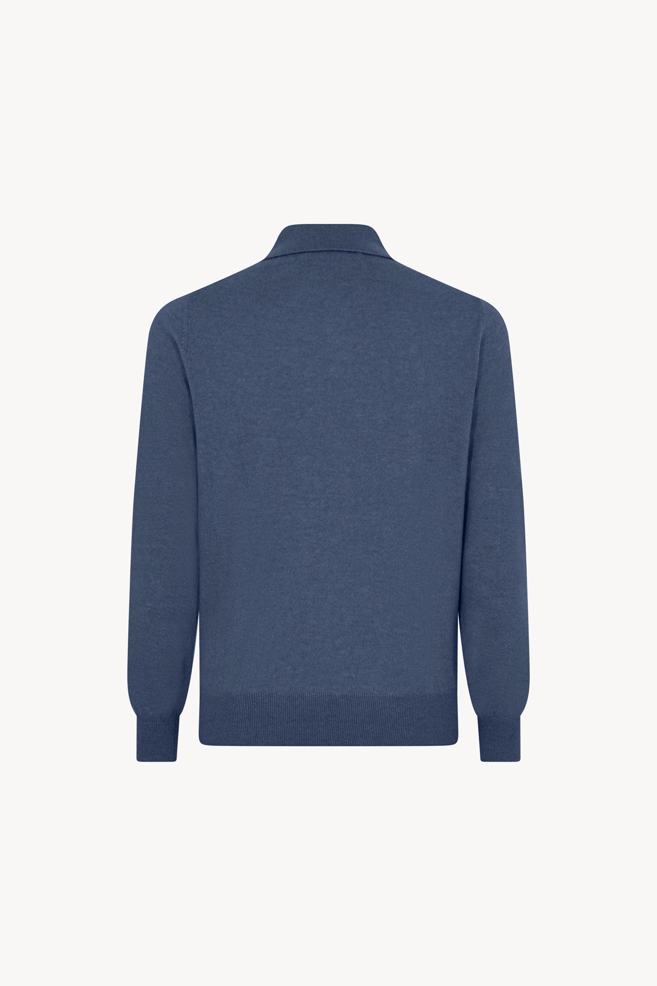 Polo in Puro Cashmere Denim Scuro