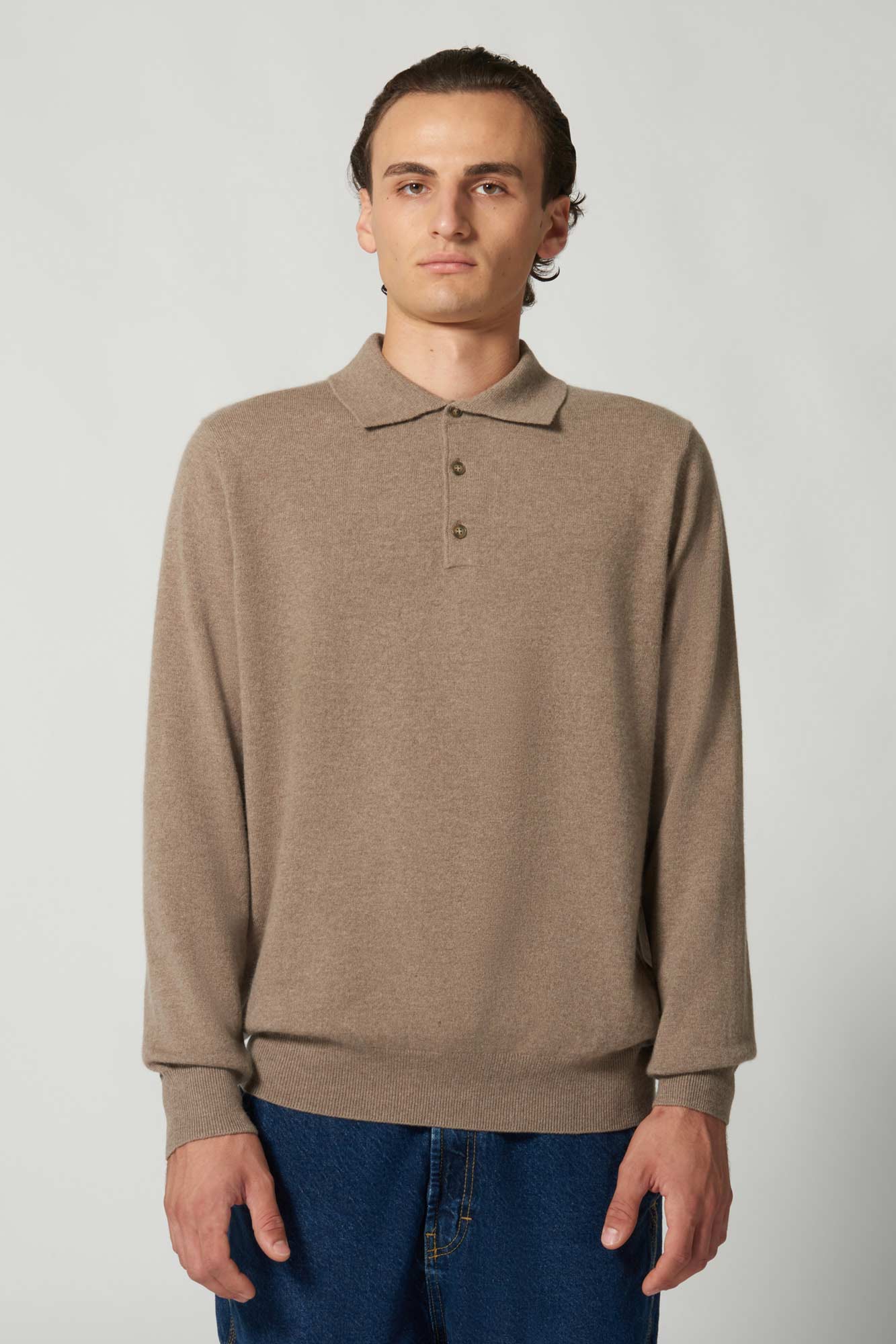 Polo in Puro Cashmere Dune