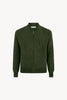 Pure Cashmere Loden Zip-Up Bomber Cardigan