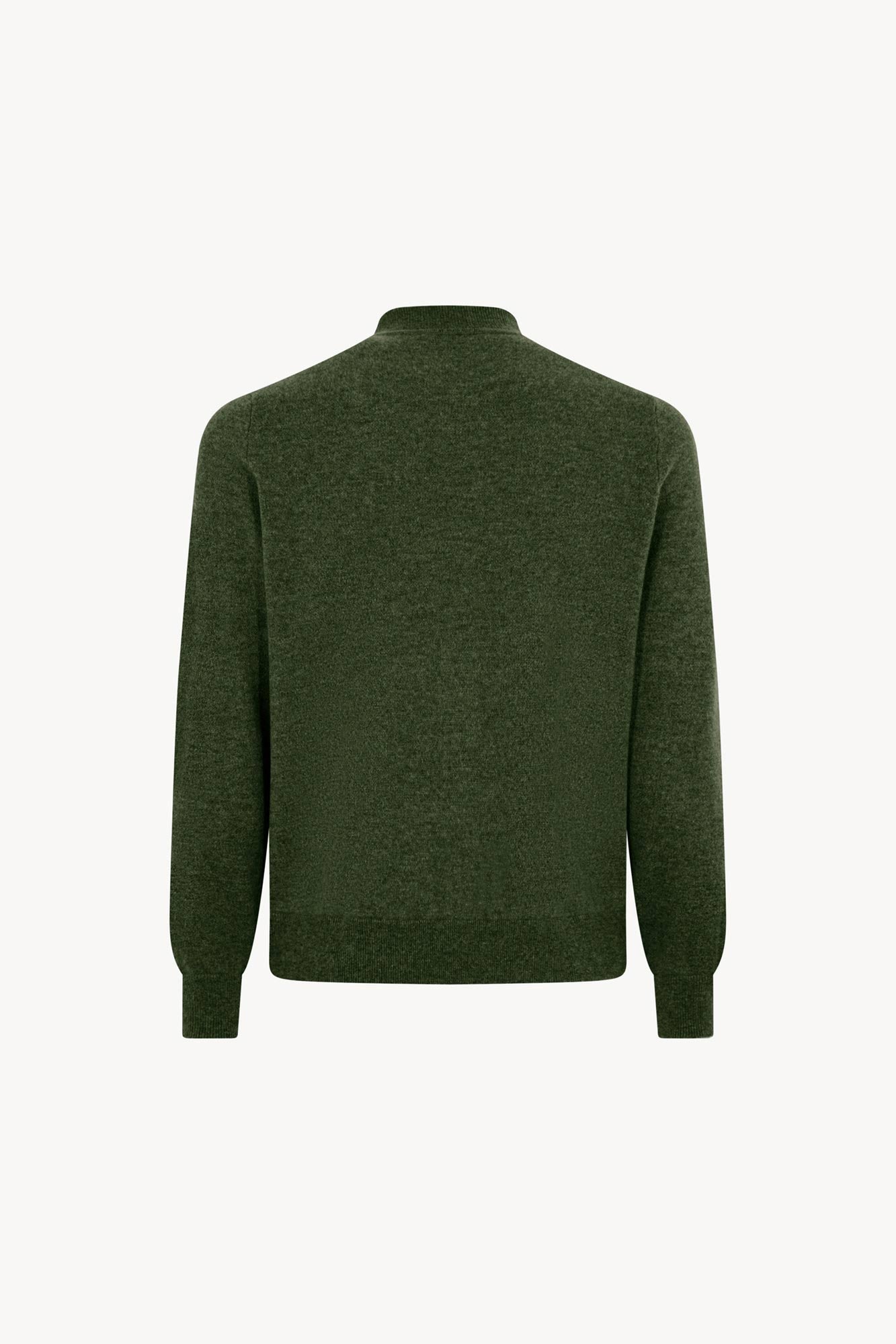 Pure Cashmere Loden Zip-Up Bomber Cardigan
