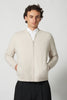 Pure Cashmere Loden Zip-Up Bomber Cardigan