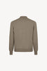 Bomber Cardigan with Zip in Pure Cashmere Dune