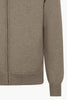 Bomber Cardigan with Zip in Pure Cashmere Dune