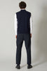 Gilet con Zip in Puro Cashmere Navy
